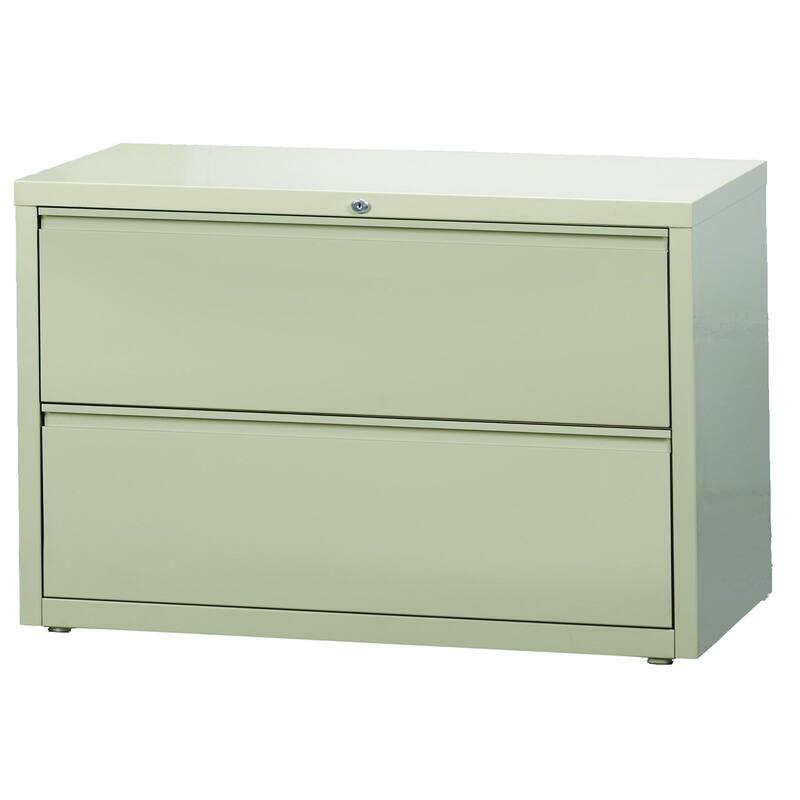 Hirsh 42-in Wide HL10000 Series 2 Drawer Lateral File Cabinet, White