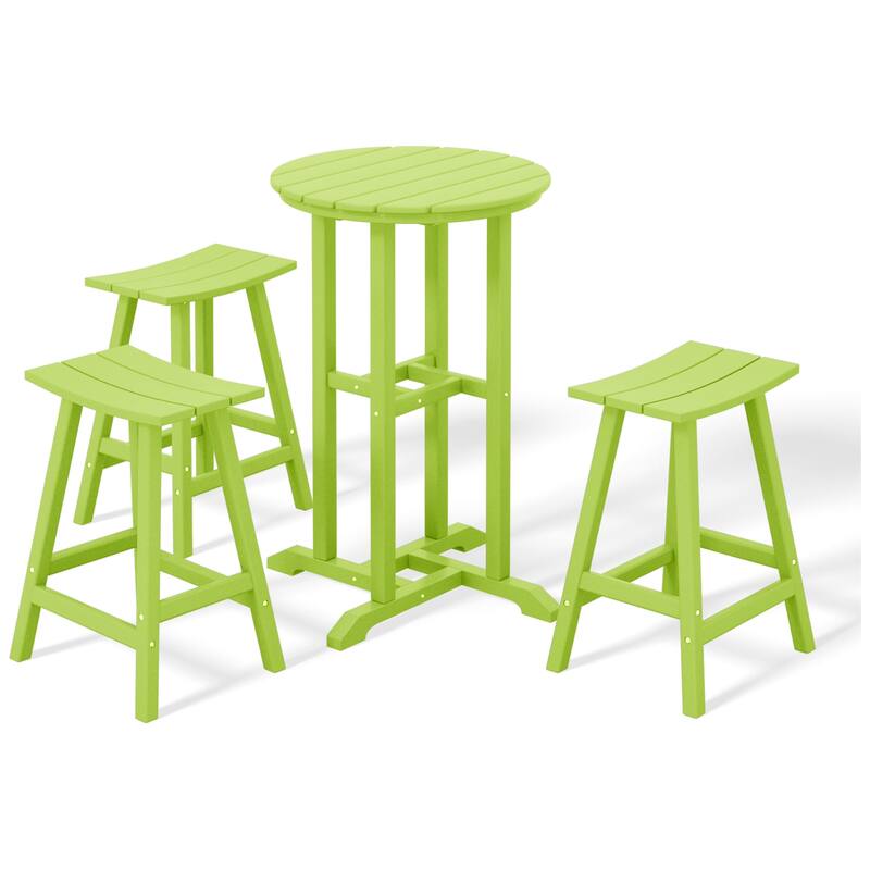 Laguna Hdpe All Weather Outdoor Patio Bistro Counter Set (4-Piece Set)