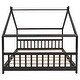 preview thumbnail 54 of 57, Roomfitters Twin Size House Bed with Wooden Frame, Modern Loft Design, Grey