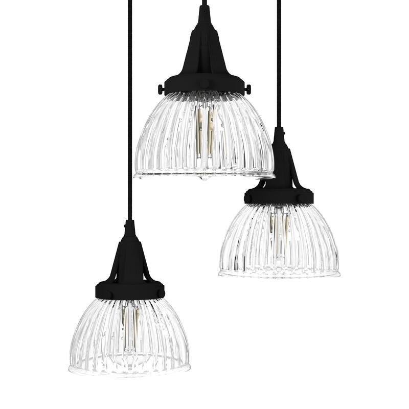 Hunter Cypress Grove 3-Light Cluster Pendant - Island, Dining Room, Entry - Transitional