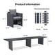 preview thumbnail 27 of 29, PURPLE LEAF Sanori Patio outdoor Dining Set Modern Large Weather-Resistant Aluminum for Garden Backyard Kitchen-Grey