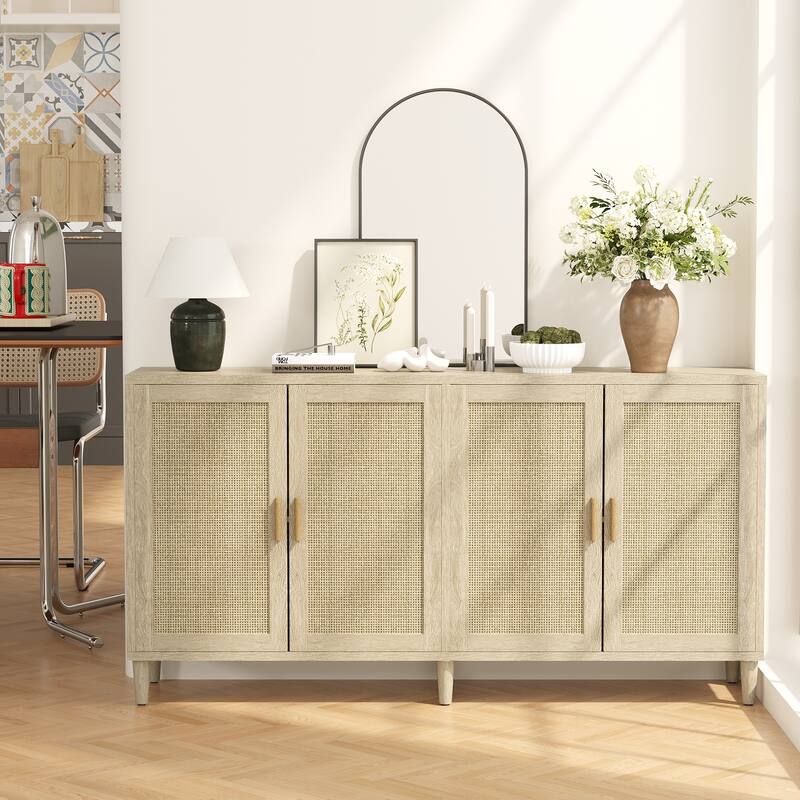 Natural Storage Cabinet Coffee Cabinet File Cabinet Pantry Cabinet