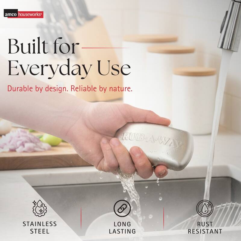 Amco Rub a Way Bar Odor Absorber - Silver