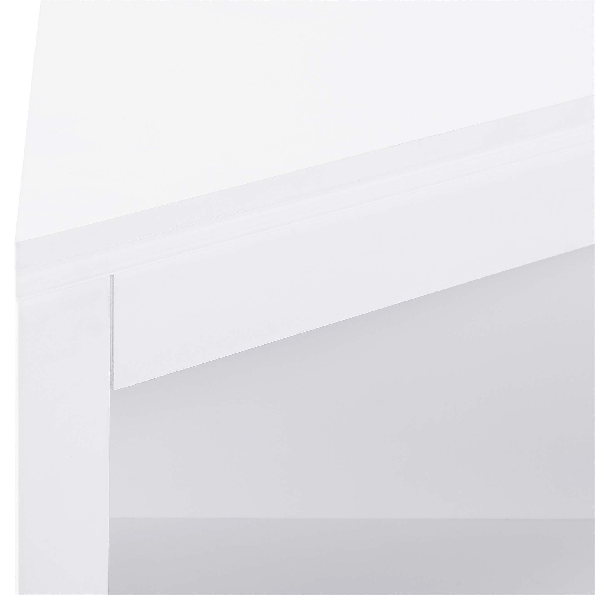 34.6 Inch White Metal Pantry Cabinet with Adjustable Shelves,Freestanding Organizer with Easy-Grip Handles