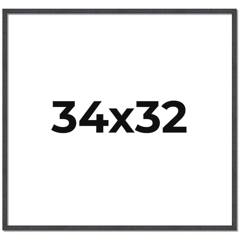 34x32 Frame Brown Solid Wood Picture Frame - Complete Modern Photo