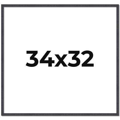 34x32 Frame Brown Solid Wood Picture Frame - Complete Modern Photo