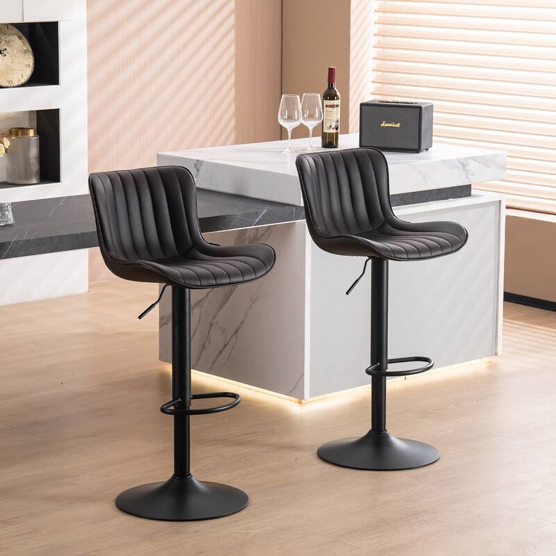Counter Height Modern Swivel Barstools Set of 2