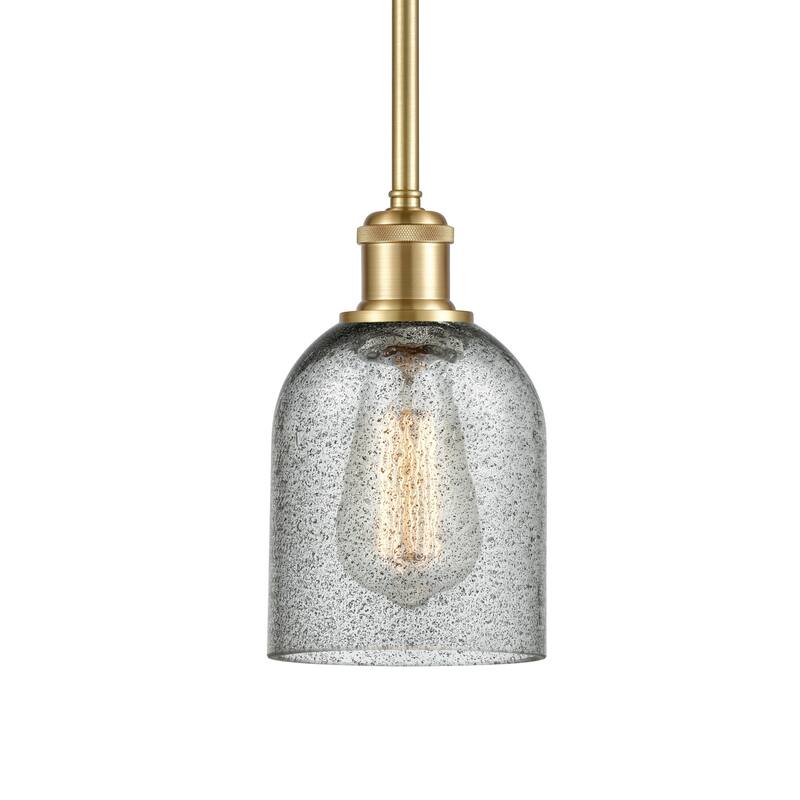 Innovations Lighting 516-1S-10-5 Caledonia Pendant Caledonia 5" Wide - Charcoal / Satin Gold