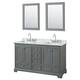 Option Dark Gray / White Carrara Marble Top / Polished