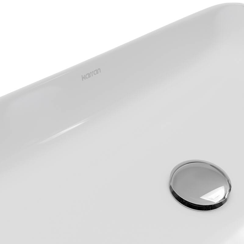 Karran Valera 24" Vitreous China Vessel Bathroom Sink in White