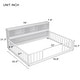 preview thumbnail 15 of 16, Full Size Floor Bed with Side Bookcase, Shelves, Guardrails Storage Bed, Grey
