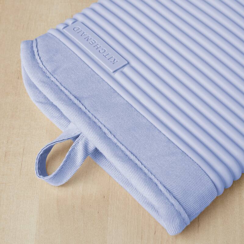 KitchenAid Ribbed Soft Silicone Oven Mitt 2-Pack Set, 7.5"x13"