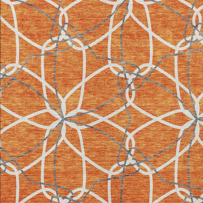 HomeRoots Geometric Modern Rectangle Outdoor Rug