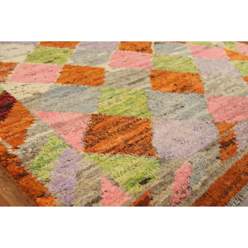 Tribal / Trellis Moroccan Oriental Rug Handmade Wool Carpet - 5'3" x 6'4" - 5'3" x 6'4" - Multi-Color