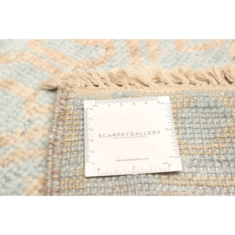 ECARPETGALLERY Hand-knotted Mystique Light Blue Wool Rug - 5'0 x 7'1