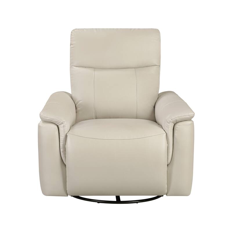 Koa 35" Leather Swivel Glider Reclining Chair - Gentle Gliding Motion