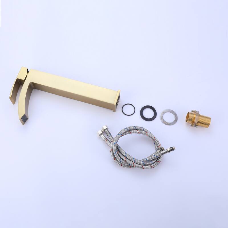 Rbrohant Single Handle Bathroom Vessel Sink Faucet, Waterfall Single Hole Basin Faucets