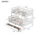 preview thumbnail 5 of 7, White Twin over Full Bunk Bed with Ladder & Storage Drawers