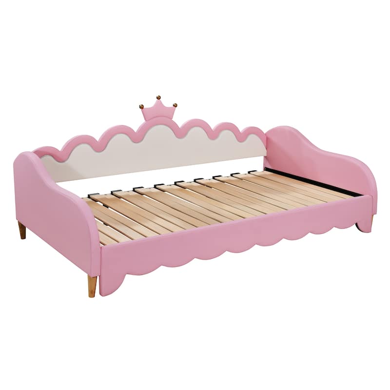 Twin Size Tufted Daybed with Trundle and Rivet Design