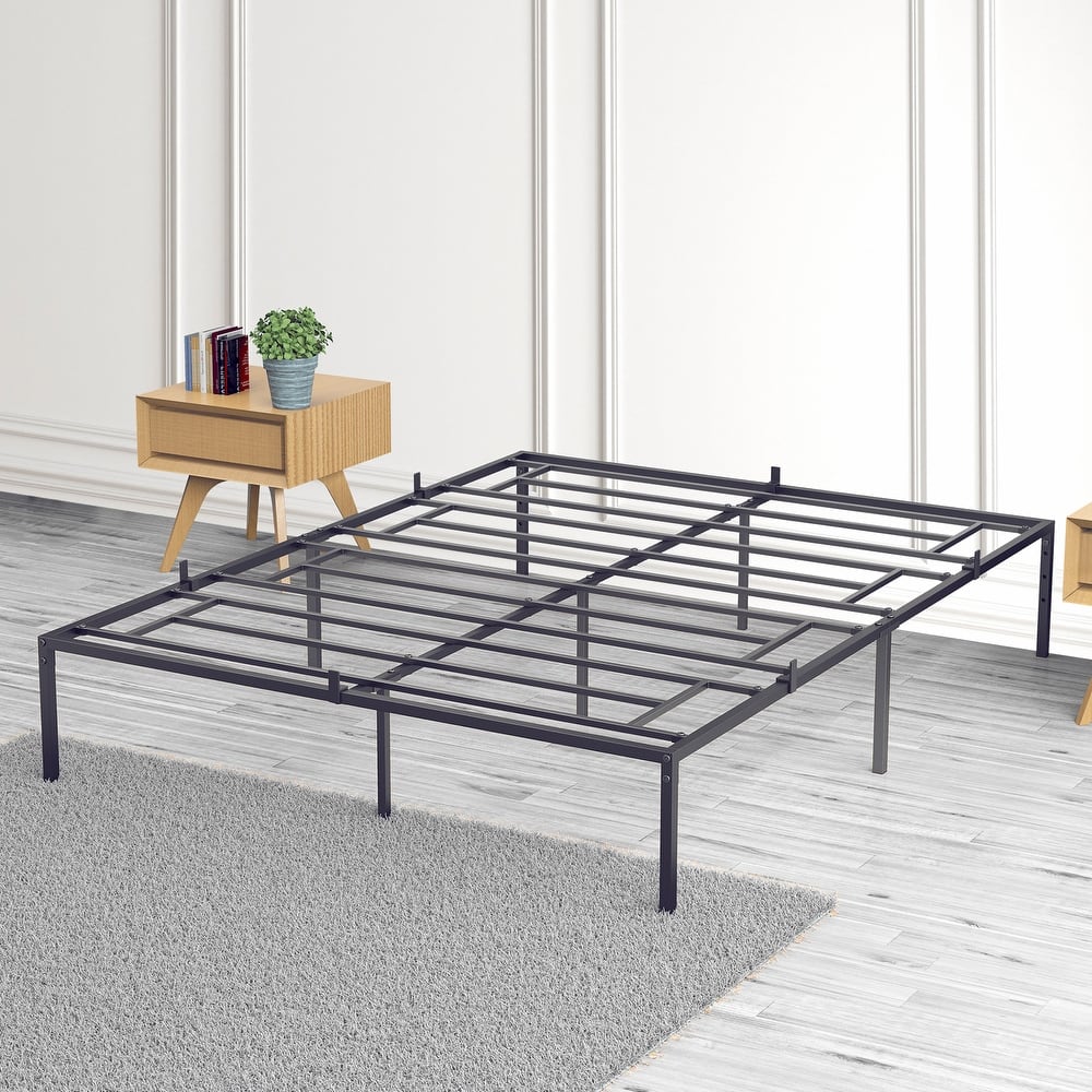 Bed Frame With Storage And Steel Slat Support