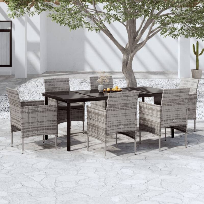 vidaXL Patio Dining Set Outdoor Dining Set Table and Chair Set for Garden