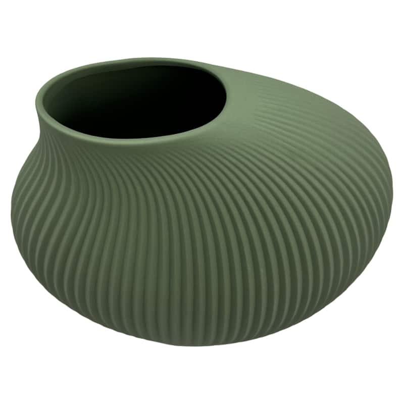 7 Inch Wide Modern Ceramic Vase for Flowers