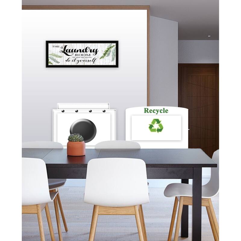 TrendyDecor4U Contemporary "The Laundry Room" Framed Print Wall Art