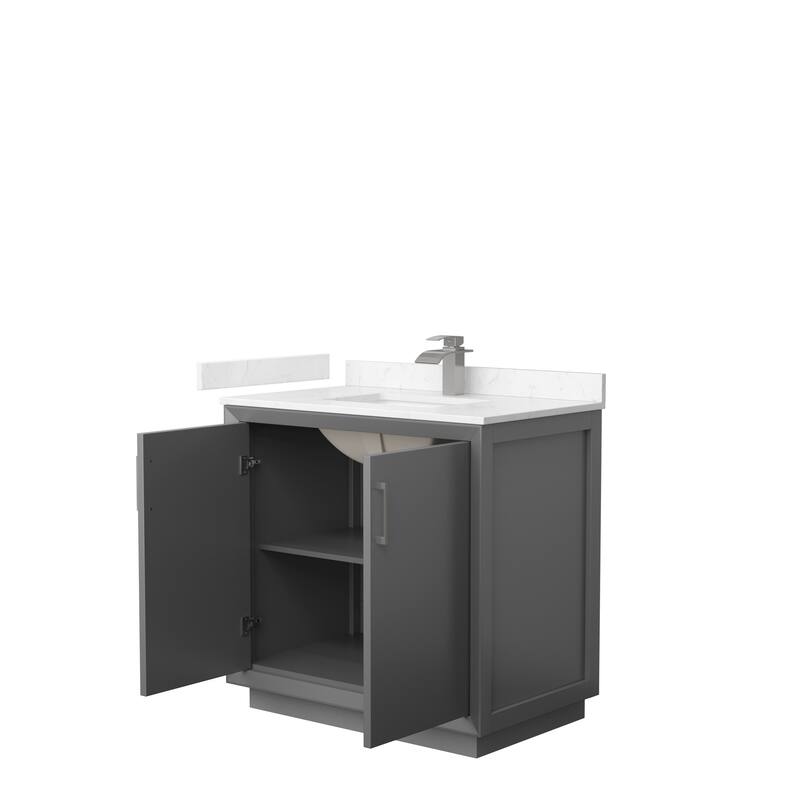 Strada 36-Inch Single Vanity Set, Cultured Marble Top