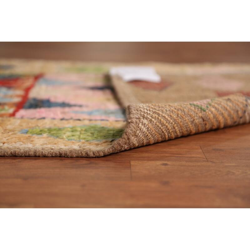 Tribal Moroccan Oriental Runner Rug Handmade Multi-Color Wool Carpet - 3'0" x 9'9"
