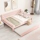 preview thumbnail 3 of 22, Multi-functional Design,Full Size Daybed with Trundle and Support Legs,Solid Construction