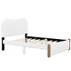 preview thumbnail 9 of 33, Upholstered platform bed with wooden support feet