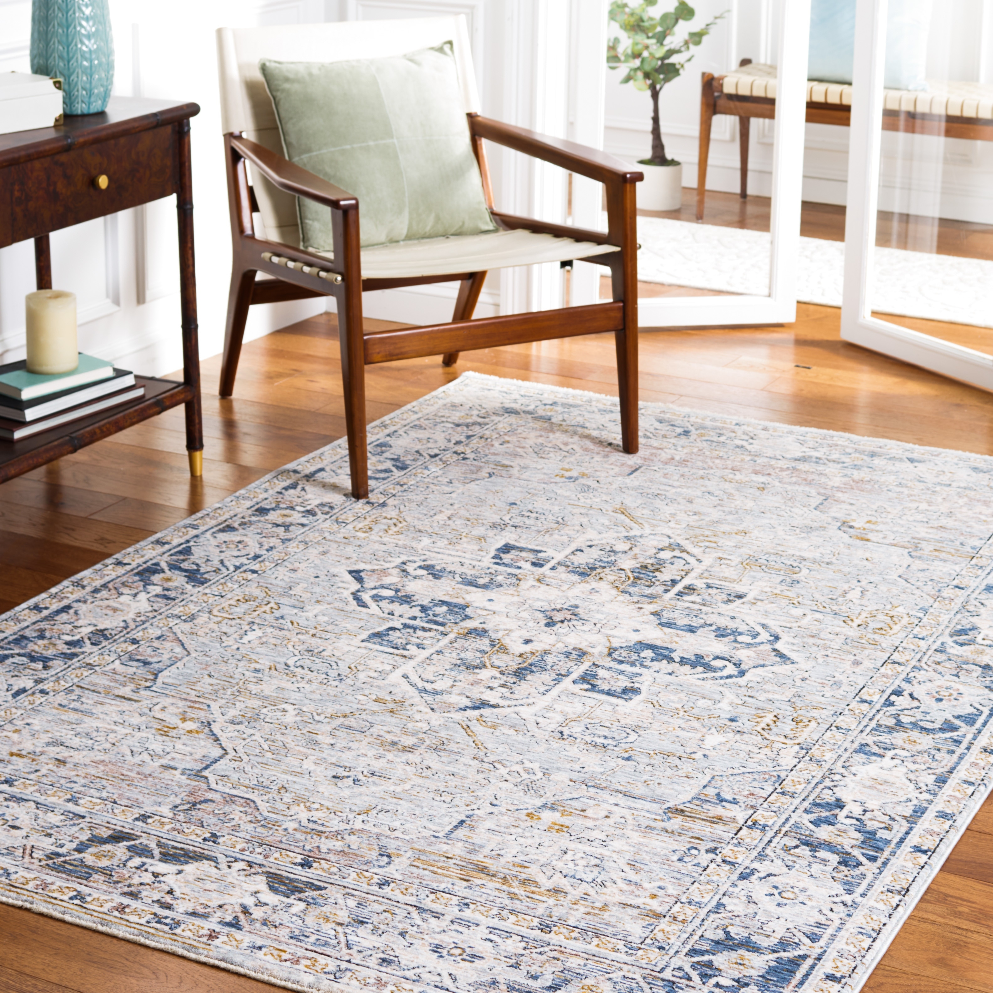 Hauteloom Moon Wool Living Room, Bedroom Area Rug - Transitional