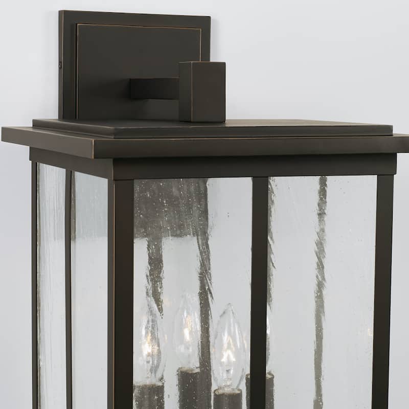 Barrett 11.5" 4-light Outdoor Wall Lantern w/ Antiqued Glass