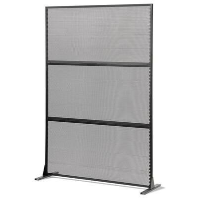 Costway 72”H x 48”W Metal Privacy Screen with Expansion Bolts & - See Details