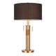 preview thumbnail 1 of 12, Carbon Loft Lupone Industrial Table Lamp with Black Drum Shade - N/A