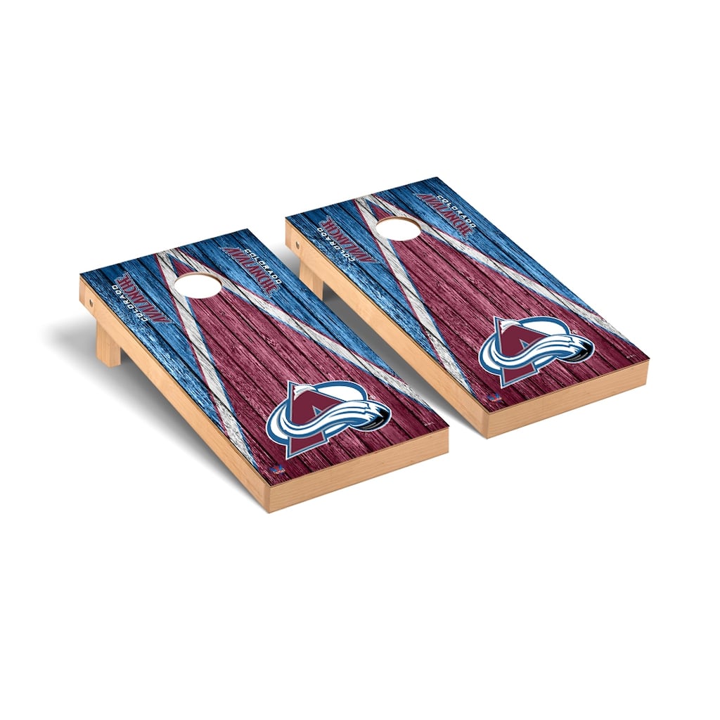 Colorado Avalanche NHL Triangle Cornhole Board Set