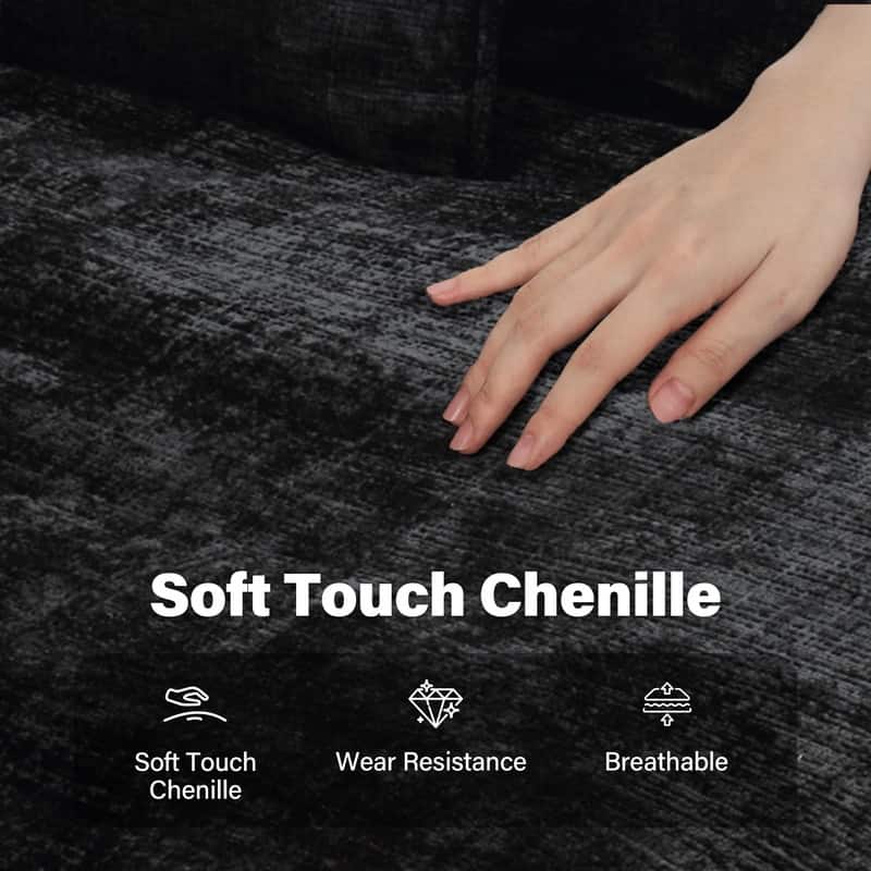 Rossetta Comfortable High Back Decorative Oversized Sofa Bed with Armrests