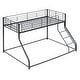 preview thumbnail 7 of 19, Space-Saving Bunk Bed for Adults & Teens, Heavy-Duty Metal Bunk Bed Frame with 2 Ladders for Boys Girls, Noise Reduced