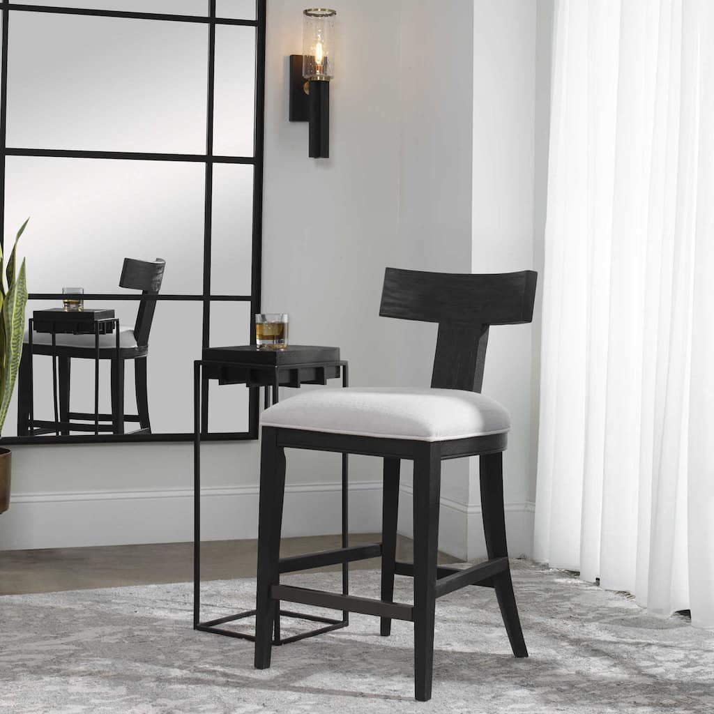 Uttermost Idris 20" Wide Modern Klismos Inspired Counter Height Chair