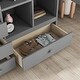preview thumbnail 26 of 38, Full Size Loft Bed with Bulit-in L-Shaped Desk and Ladder, Wooden High Loft Bedframe with Storage Drawers and Shelves