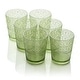 preview thumbnail 11 of 20, Certified International Victoria Set of 6 Acrylic DOF Glass 16 oz - 3.75"W x 3.75"D x 4.38"H Green