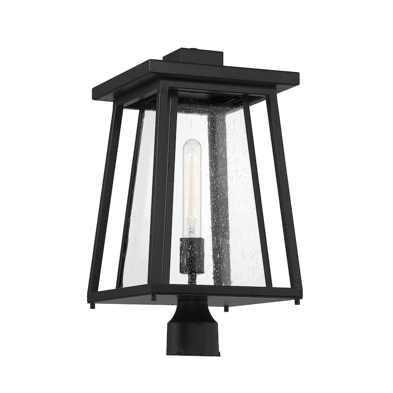 Denver 1-Light Outdoor Post Lantern in Matte Black