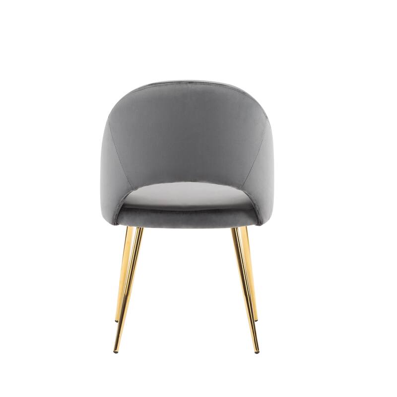 Porthos Home Batia Dining Chair, Velvet Upholstery, Gold Metal Legs