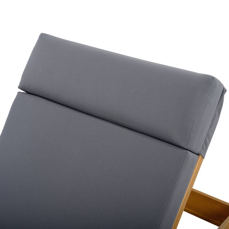 Outdoor Patio Chaise Lounge Chairs Adjustable Backrest Lounge Chairs with Water-repellent Cushions for Poolside Balcony Garden