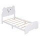 preview thumbnail 5 of 7, Twin Size Wood Platform Bed with Bear-Shaped Headboard, Footboard, and Wooden Support