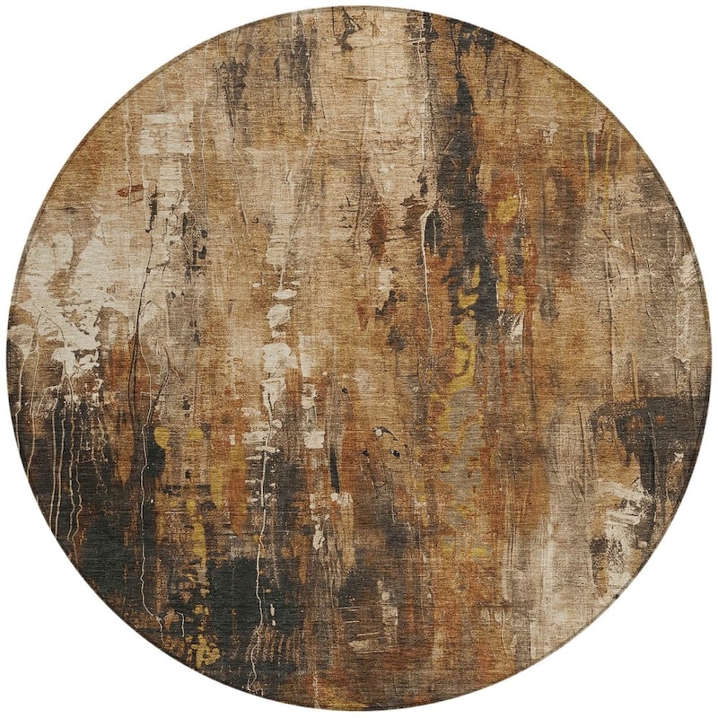 HomeRoots Abstract Transitional Rectangle Outdoor Rug