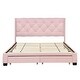 preview thumbnail 10 of 14, Queen Upholstered Platform Bed with Storage Drawers and Strong Wood Frame