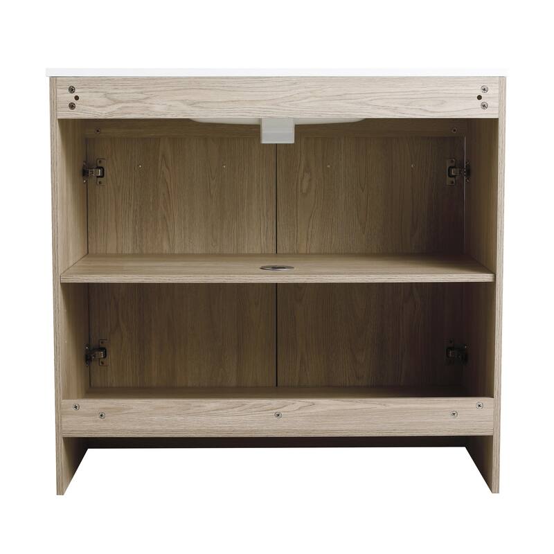 Bathroom Vanity With Sink In 30 Inch, Freestanding Bathroom Vanity With Soft Close Door