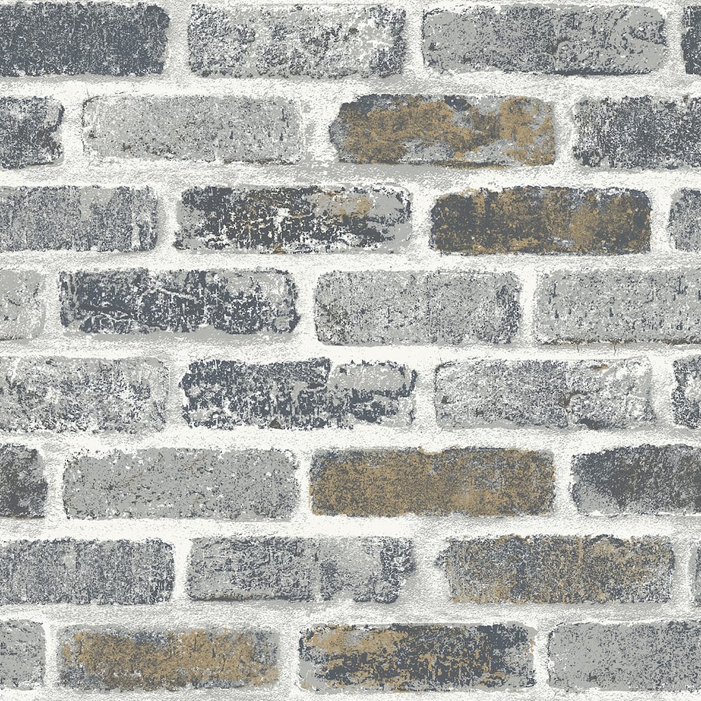 Seabrook Designs Vintage Faux Brick Non-Woven Unpasted Wallpaper - 20.9 in. W x 33 ft. L