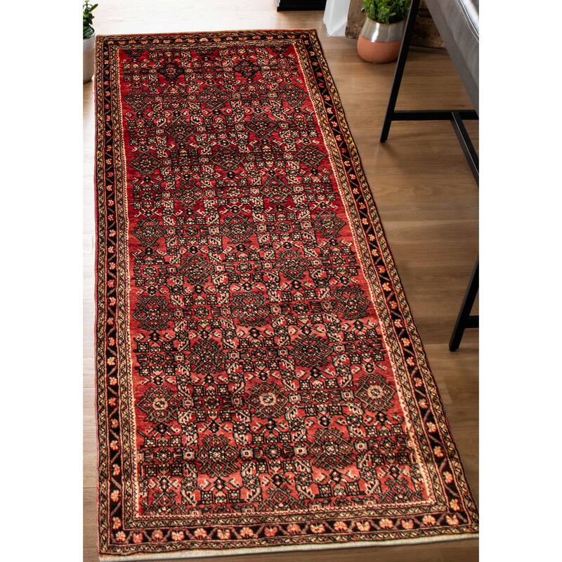 ECARPETGALLERY Hand-knotted Andelz Copper Wool Rug - 3'8 x 9'6